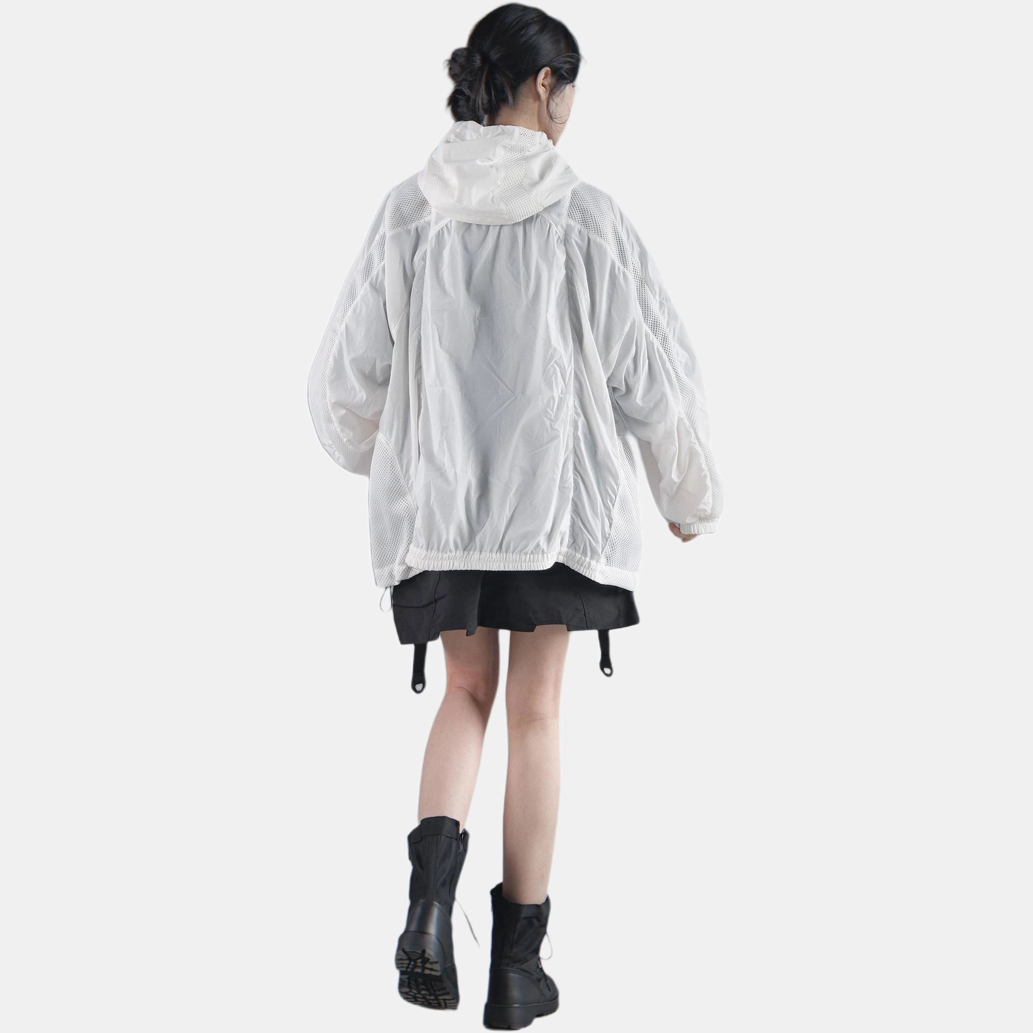 吉业重工 多功能基础百搭透气连帽防晒服 男女同款