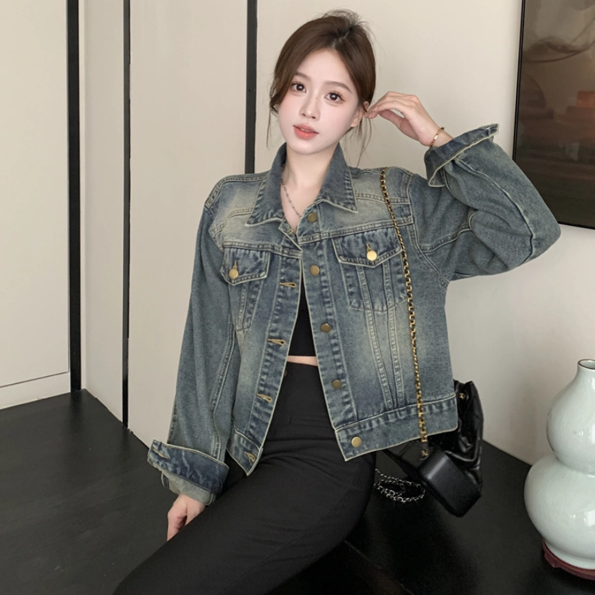 水中花 时尚舒适百搭牛仔外套 女款 图片色