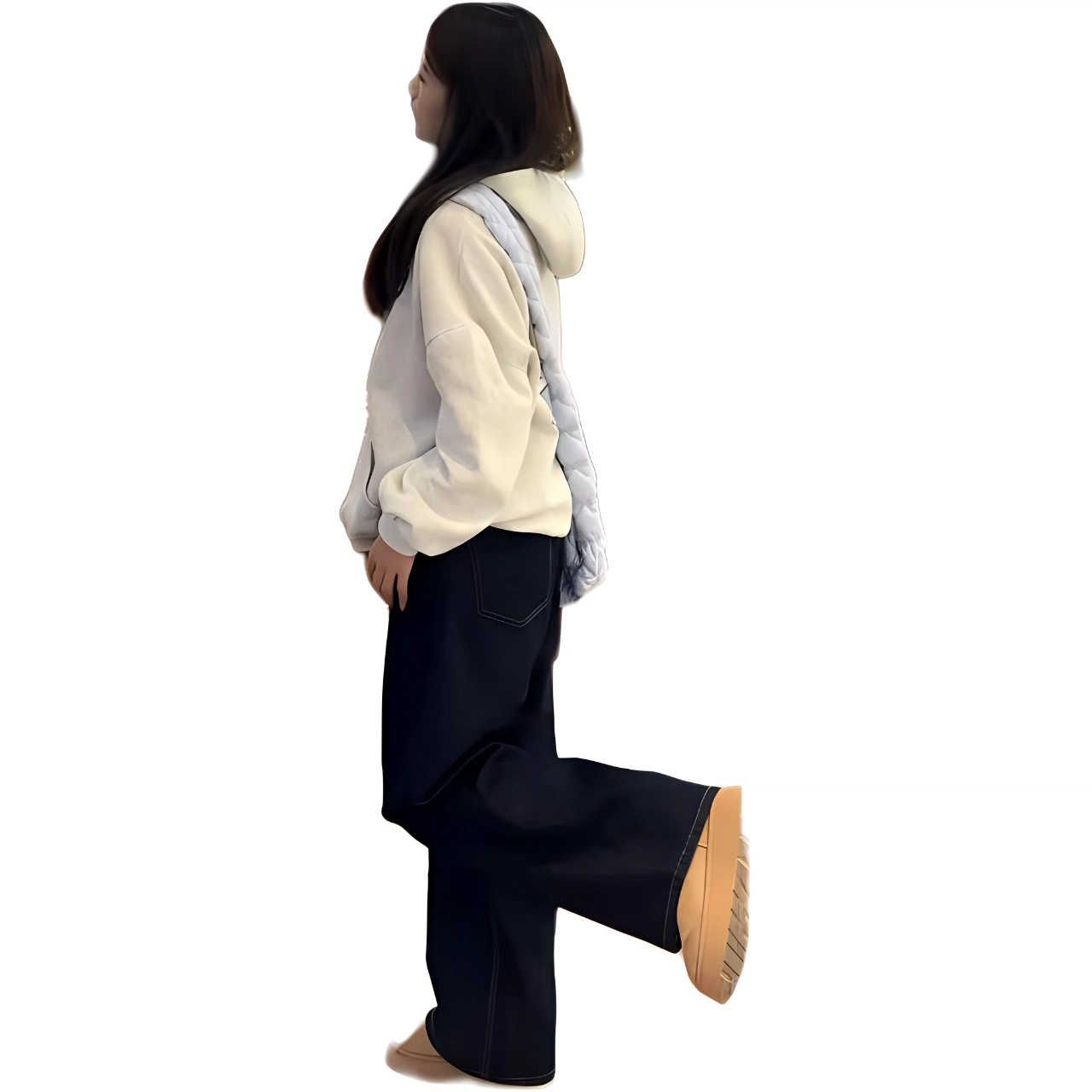 黑衣先生 潮牌高级感阔腿牛仔裤 男女同款 蓝色