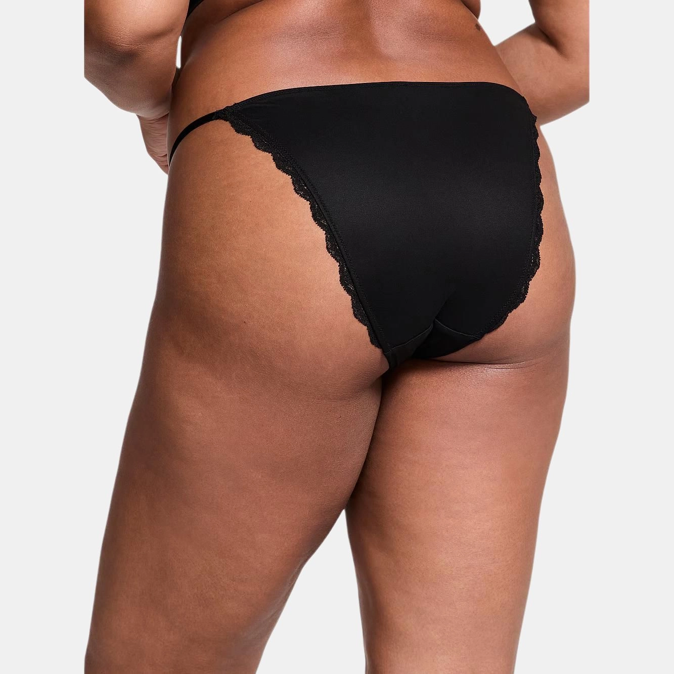Victoria's Secret DREAM ANGELS Lace Adjustable String Bikini Panty Black 1