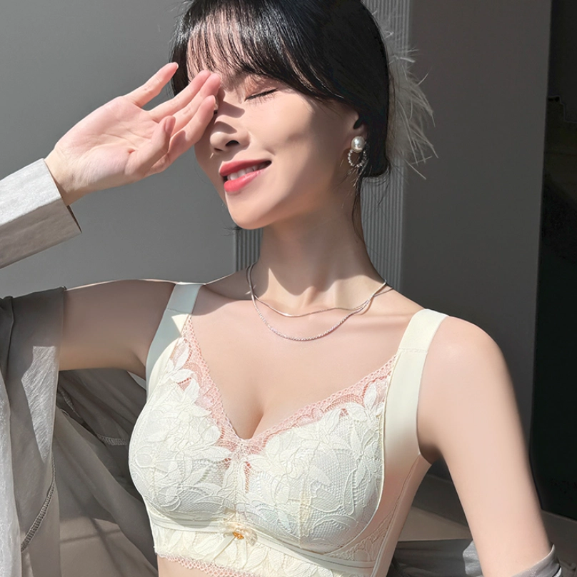 都市丽人 抑菌无钢圈无痕网纱聚拢文胸 女款