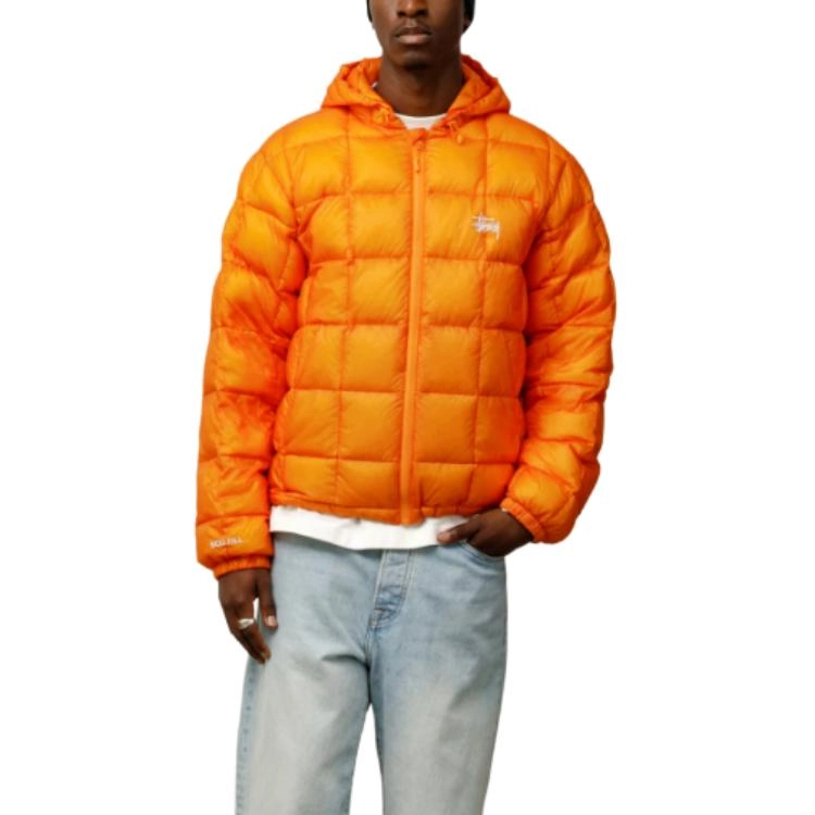 Stussy FW25 FW25 MIDWEIGHT HOODED PUFFER logo