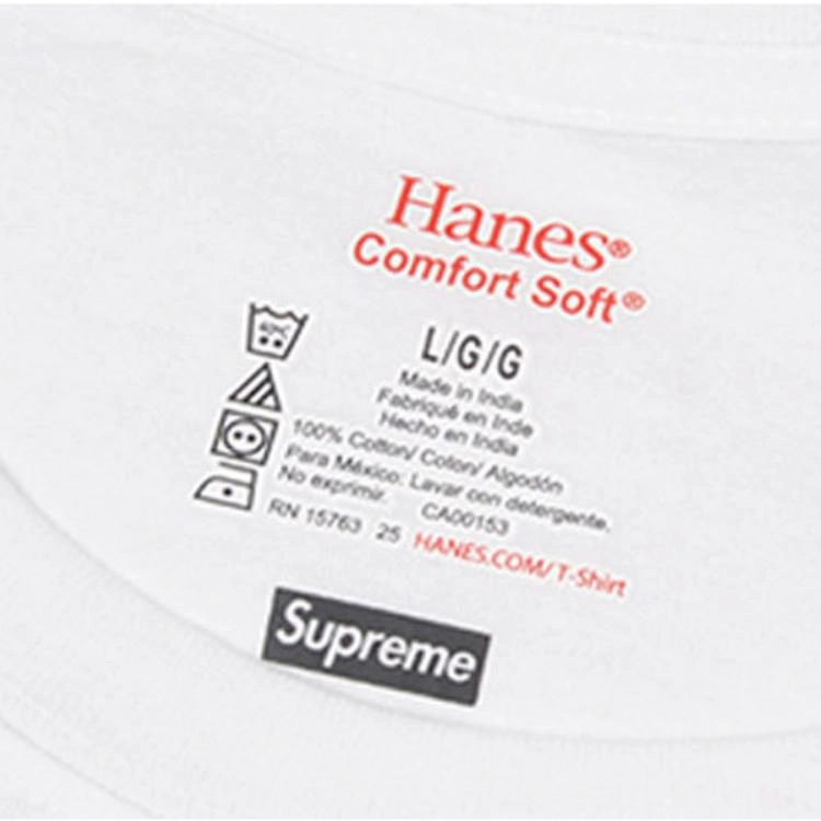 Supreme Hanes Tagless Tees (3 Pack) White T 3
