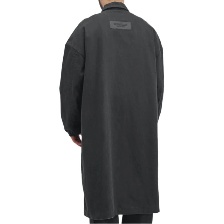 Fear of God Essentials SS24 drop2 Car Coat Overdye Black Denim