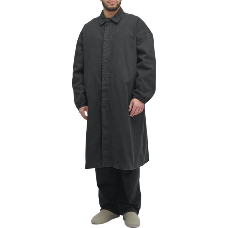 Fear of God Essentials SS24 drop2 Car Coat Overdye Black Denim