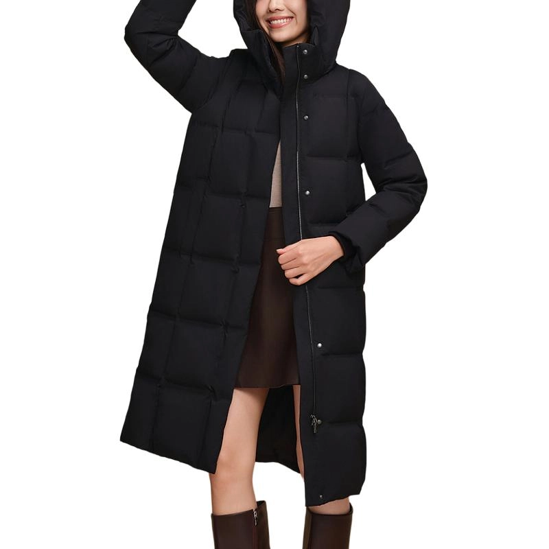 波司登 商务过膝长款加厚保暖连帽时尚羽绒服 女款