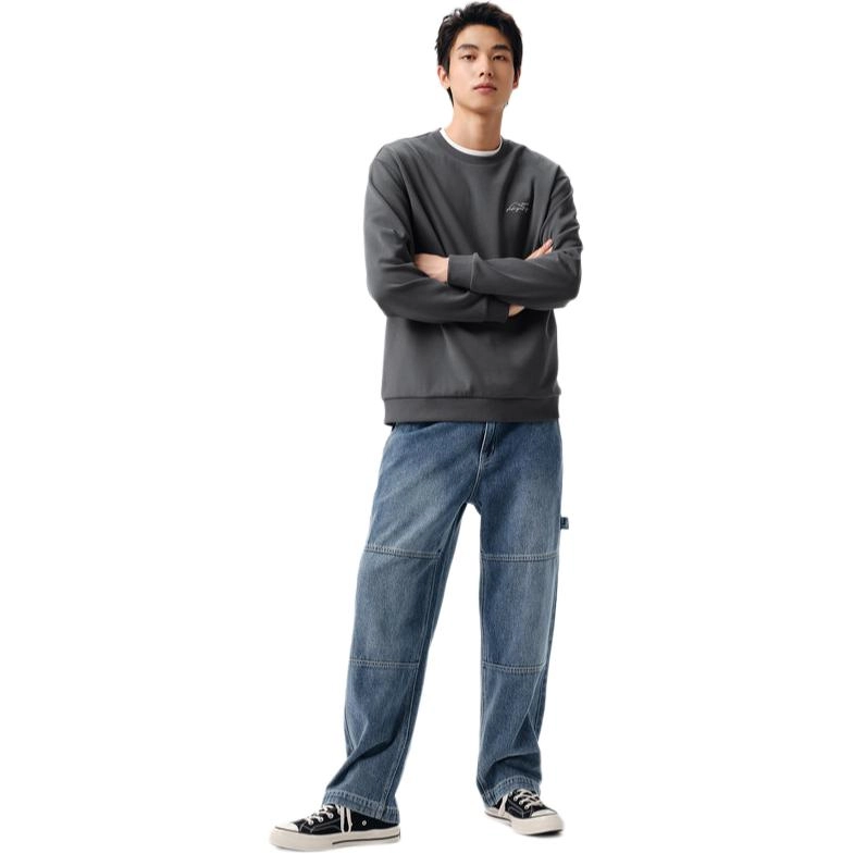 森马 印花简约休闲圆领舒适细腻柔和亲肤卫衣 男款