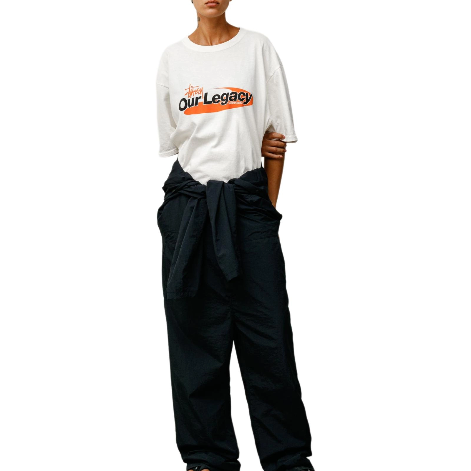 Stussy x OUR LEGACY OUR LEGACY SS25 WORK SHOP SWIRL TEE PIGMENT DYED logoT