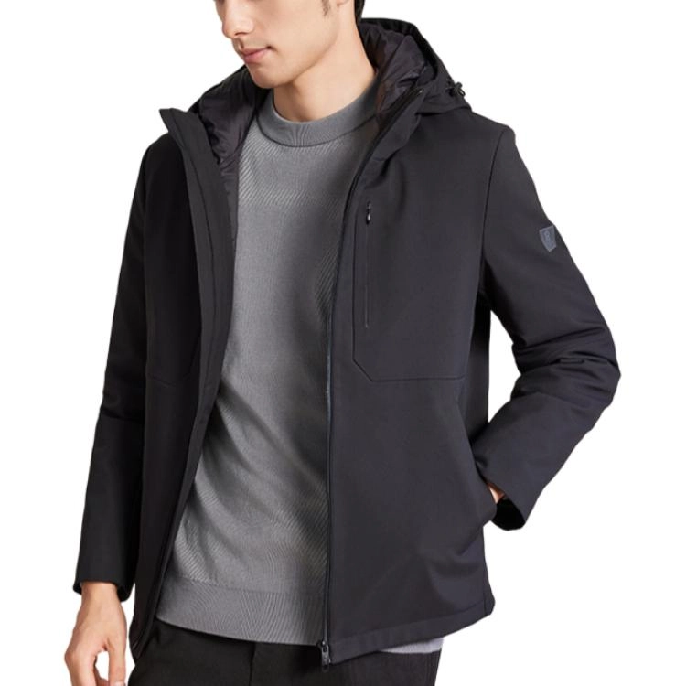 梦特娇 时尚休闲防水保暖百搭舒适羽绒服 男款 黑色