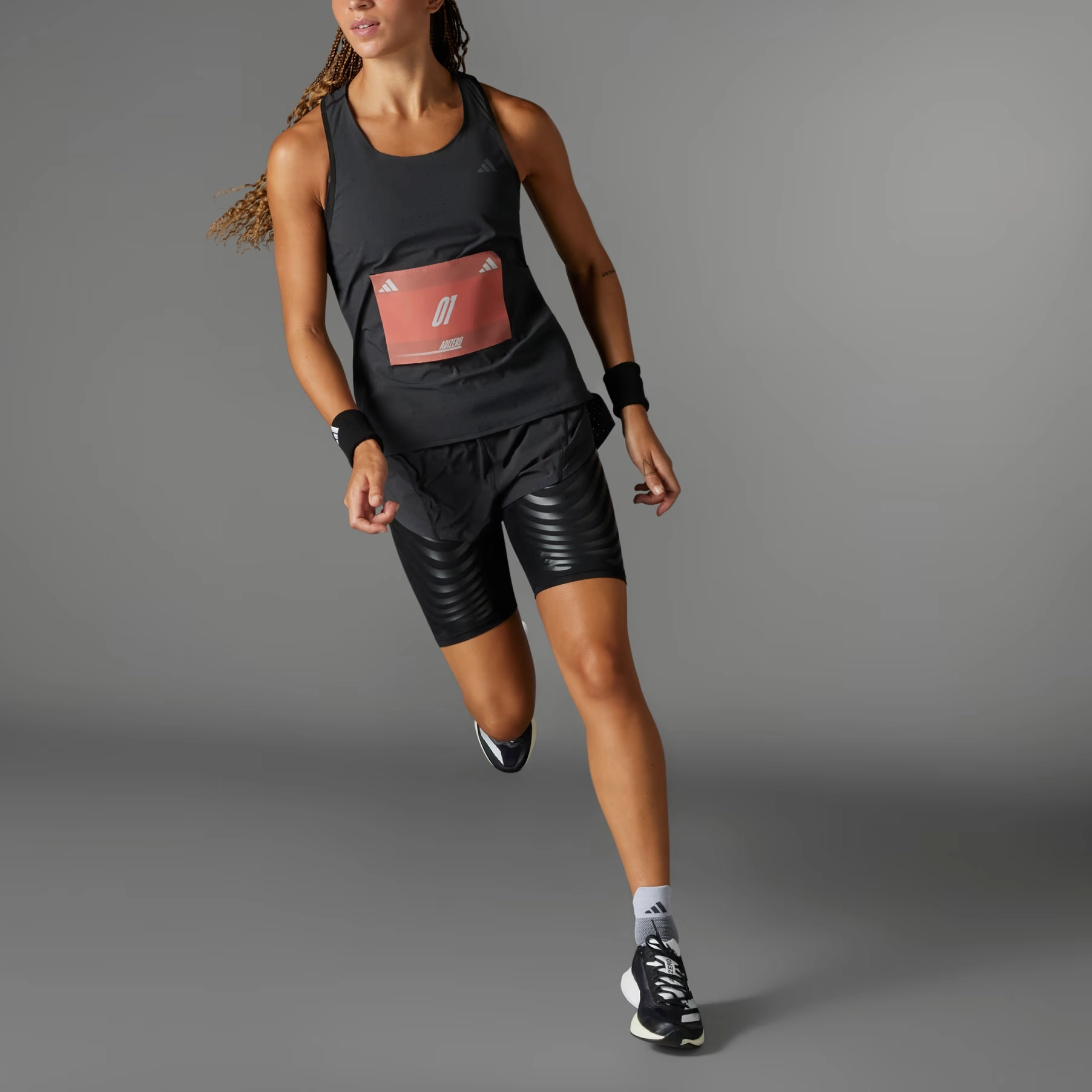 adidas ADIZERO RUNNING SPLIT SHORTS Logo