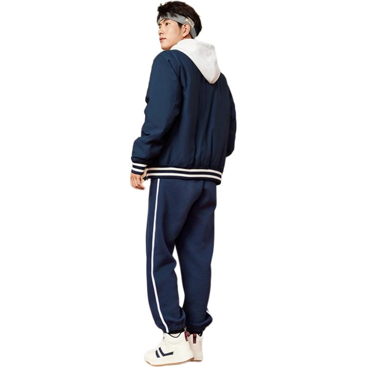 乔丹 运动生活系列 休闲撞色保暖棉服 男款 星夜蓝