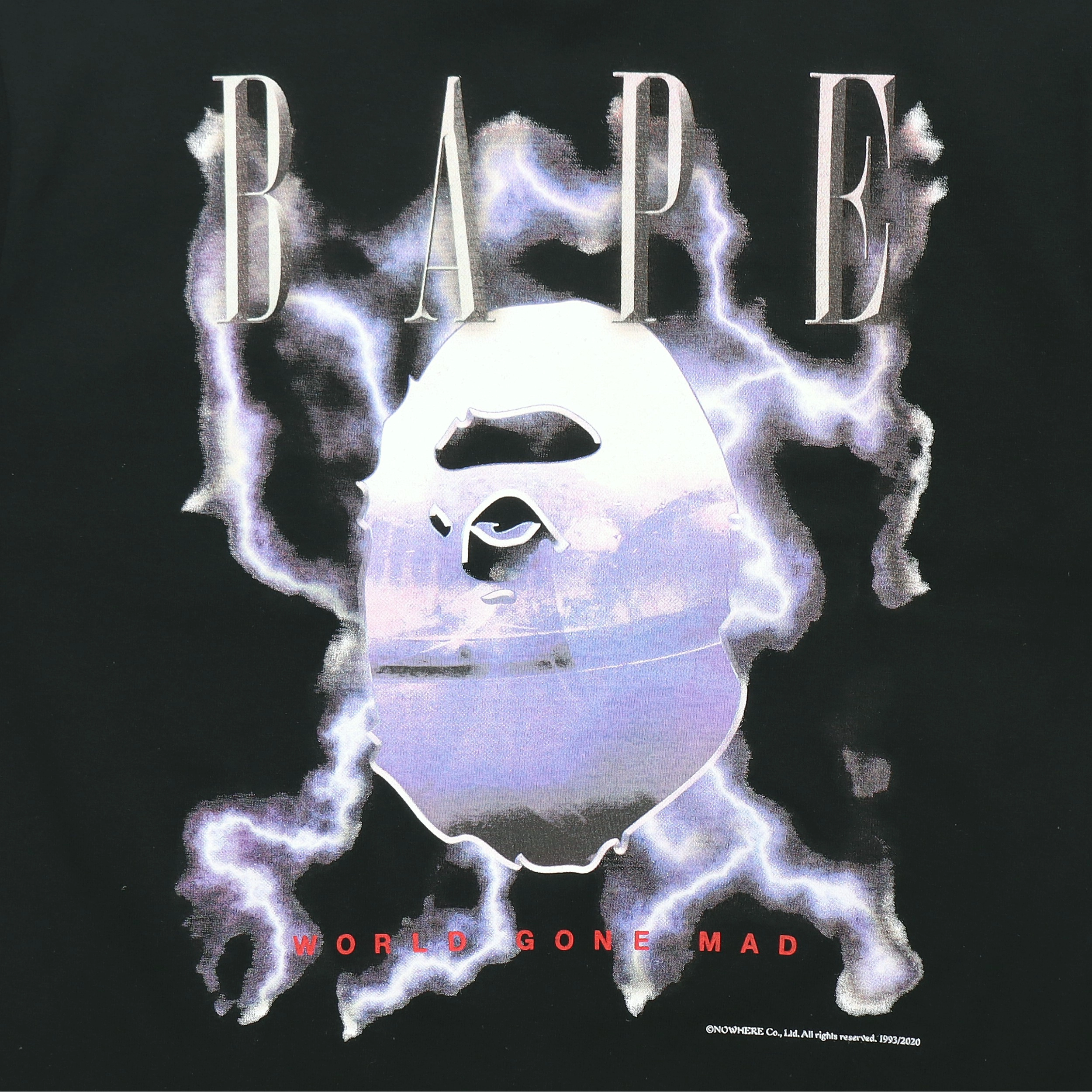 A BATHING APE BAPE LIGHTNING TEE T