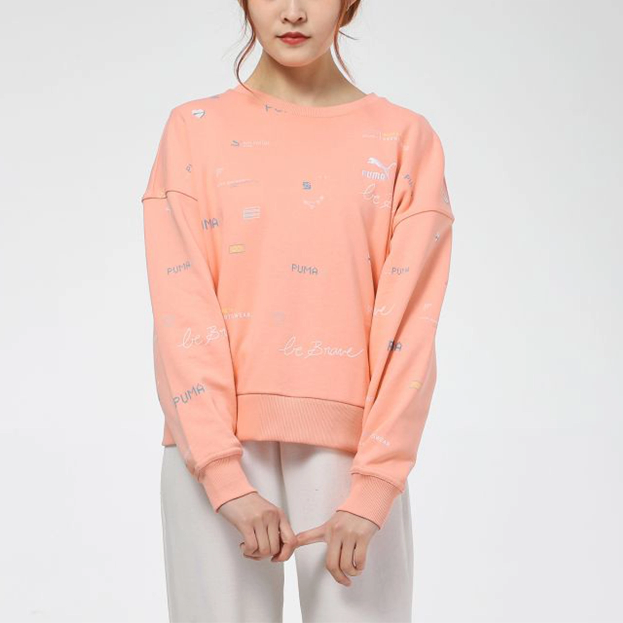 Puma Digit Aop Crew Wmn Logo