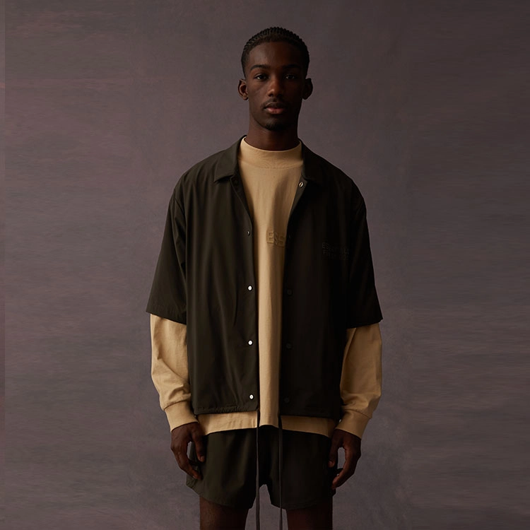 Fear of God Essentials Drop2 SS23 LS SS Nylon Shirt Off-Black