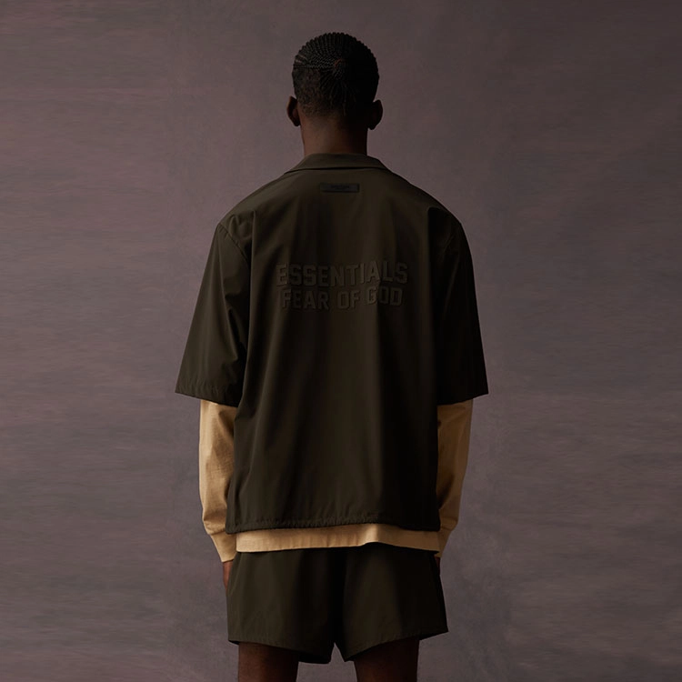 Fear of God Essentials Drop2 SS23 LS SS Nylon Shirt Off-Black