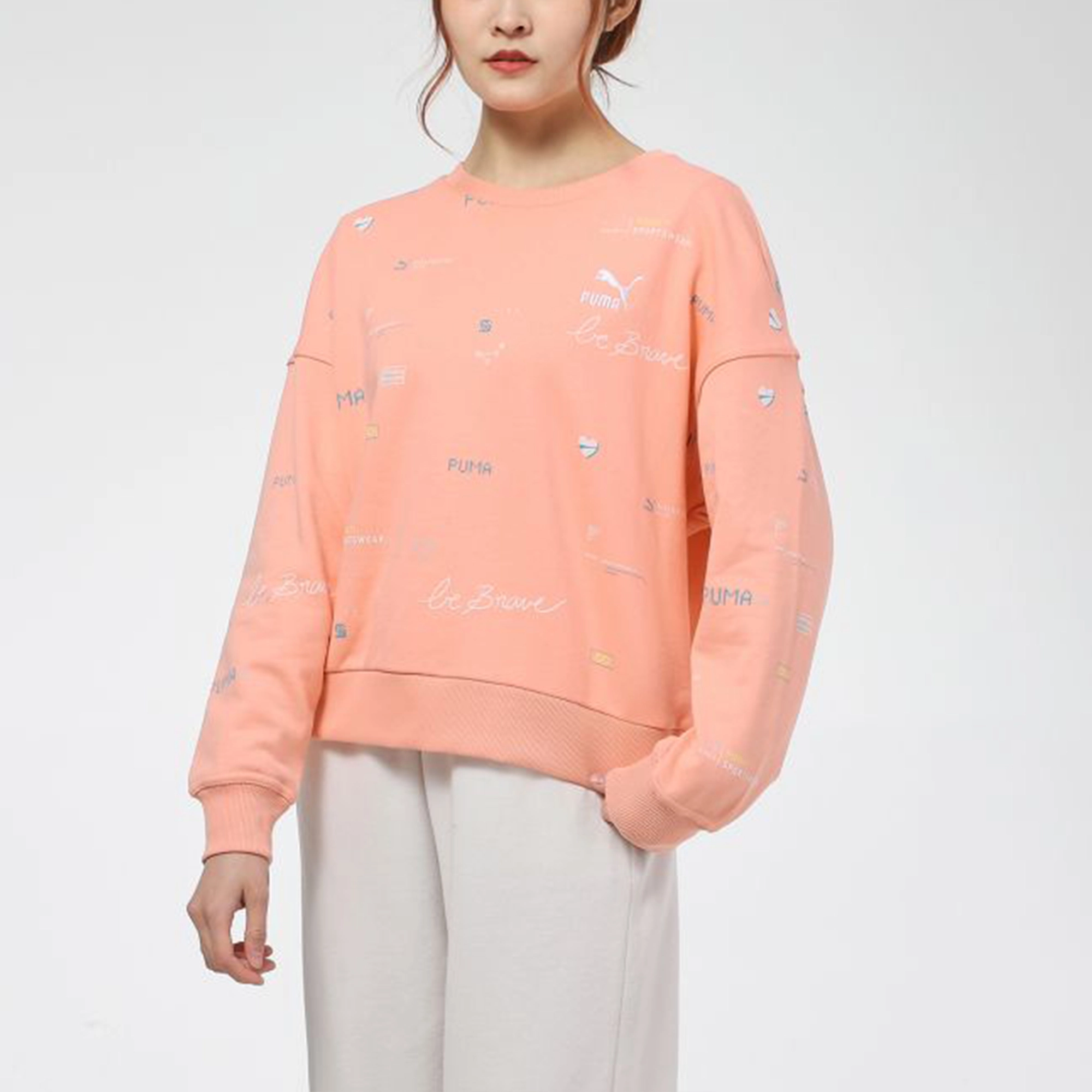 Puma Digit Aop Crew Wmn Logo