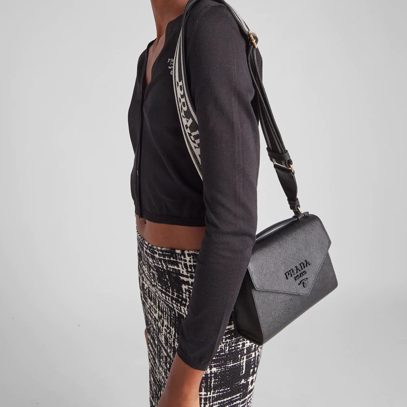 PRADA Monochrome Logo Saffiano