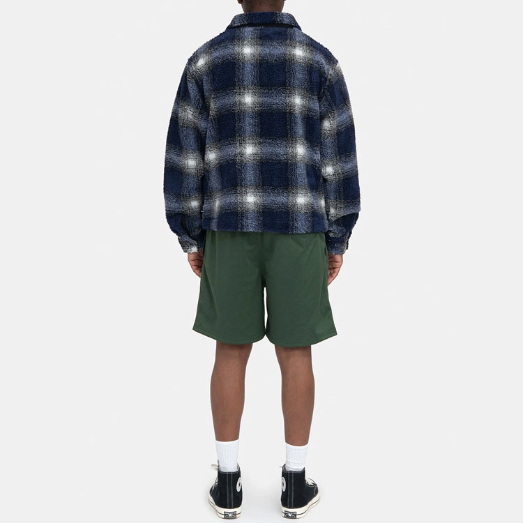 Stussy SS22 Shadow Plaid Sherpa Zip Shirt