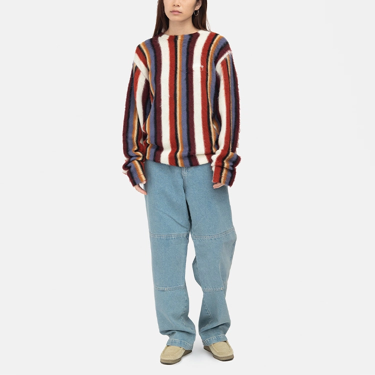 Stussy SS22 Vertical Striped Knit Crew