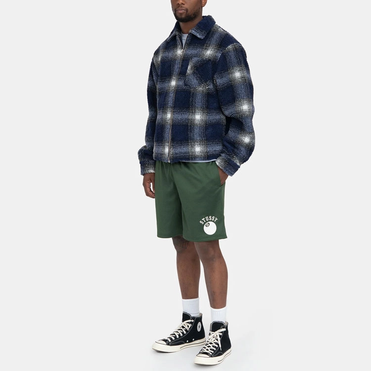 Stussy SS22 Shadow Plaid Sherpa Zip Shirt