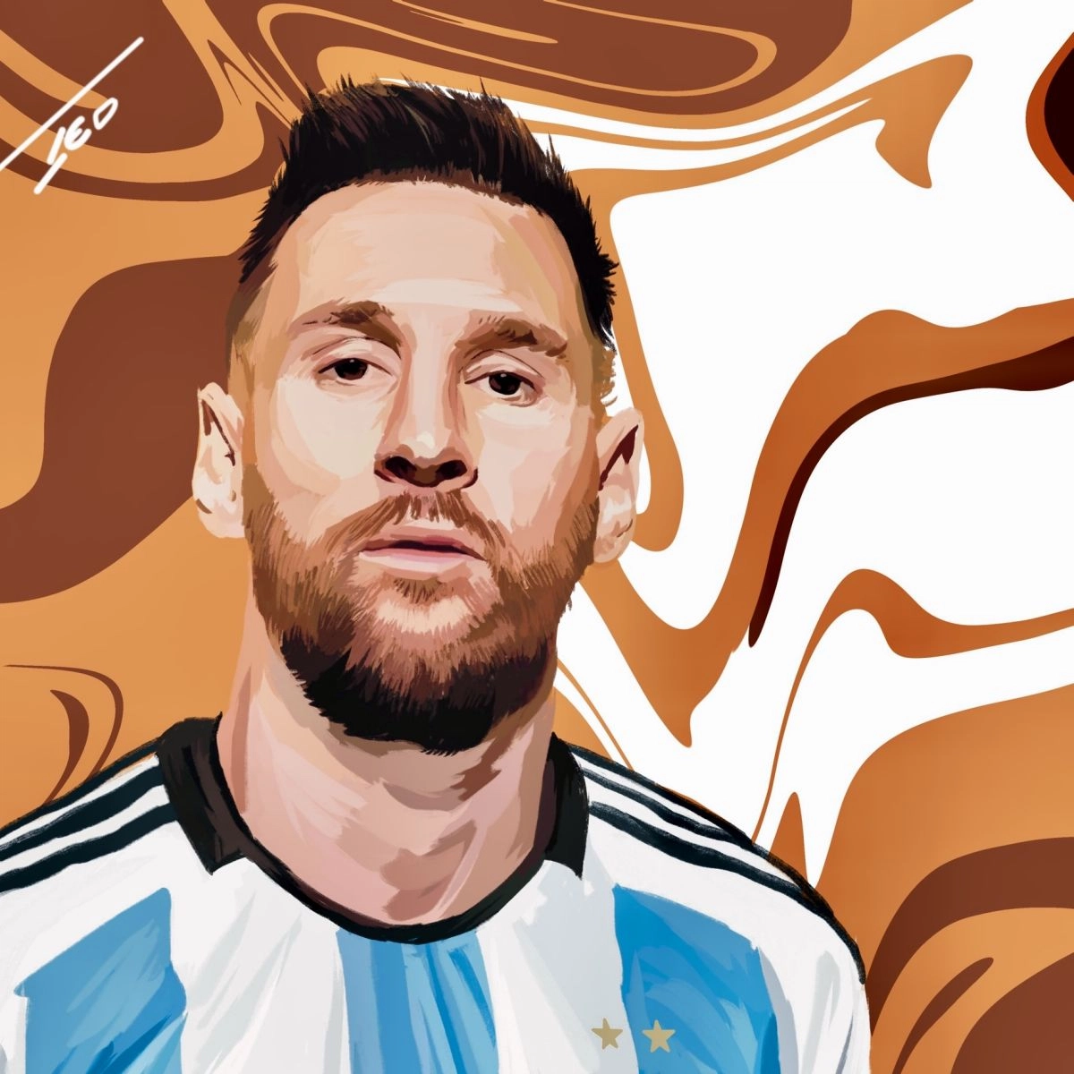 King of football-Messi 03 23*33cm