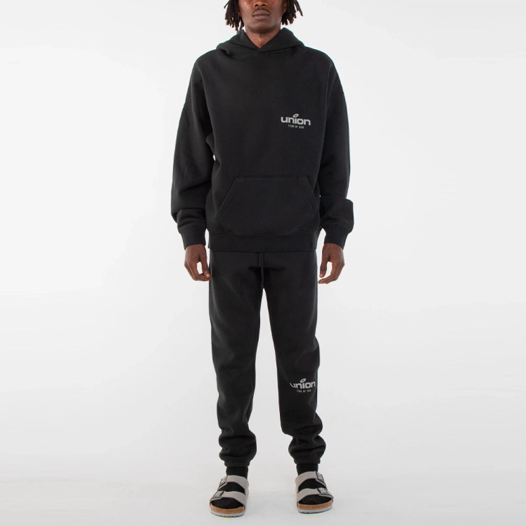 Fear of God Essentials x union la FW21 Vintage Hoodie Vintage Black Logo