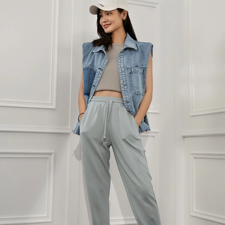 美洋 纯色工字短款修身吊带背心 女款