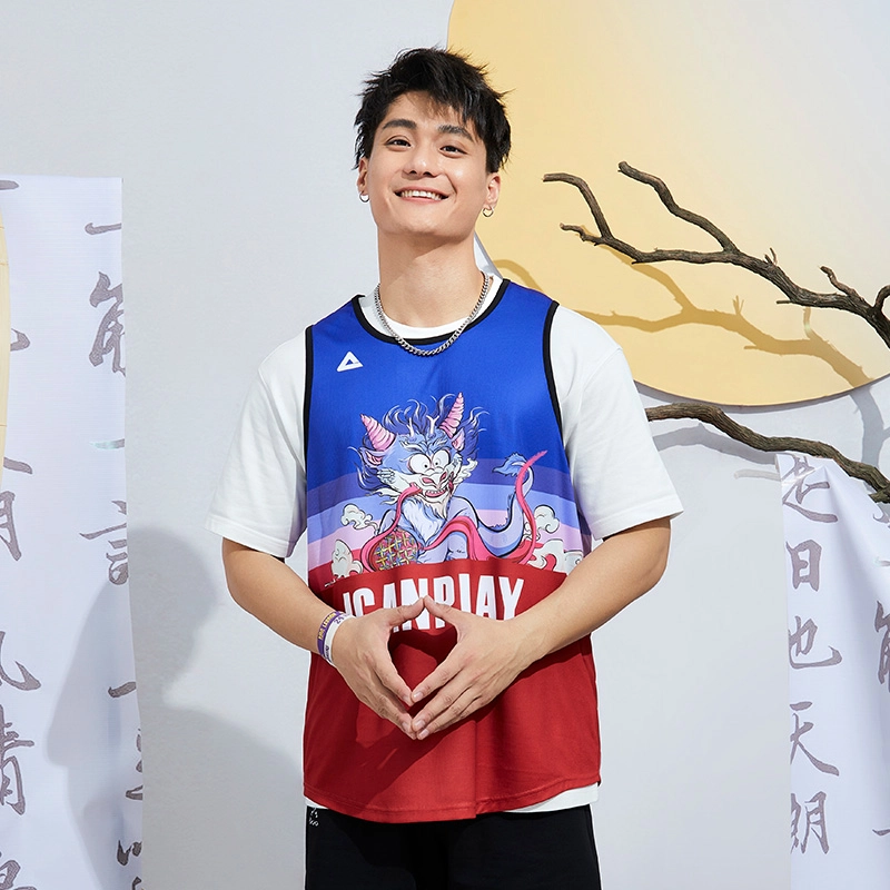匹克 国创龙九子系列 龙生九子系列 无袖透气圆领运动篮球背心 男款
