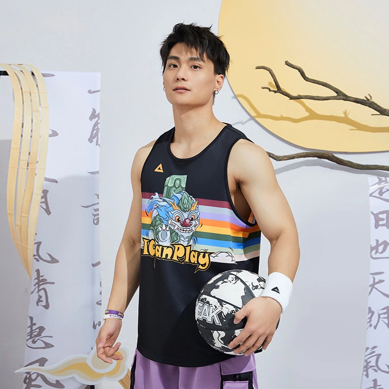 匹克 国创龙九子系列 龙生九子系列 无袖透气圆领运动篮球背心 男款