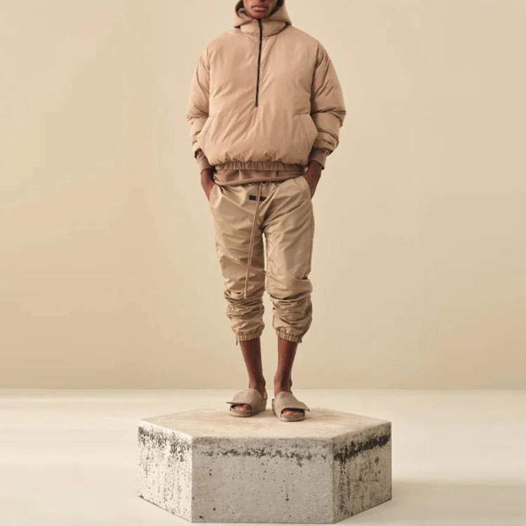 Fear of God Essentials SS22 Half-zip Puffer Oak Logo