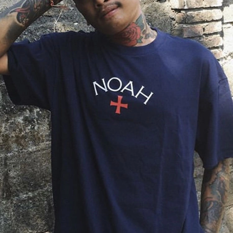NOAH NYC Logo Tee Navy T