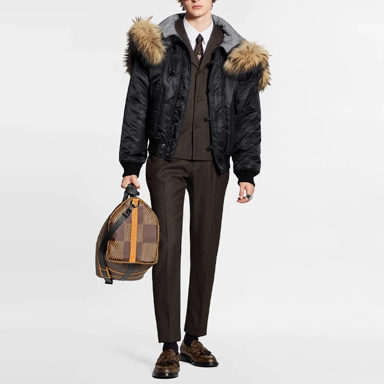 LOUIS VUITTON x Nigo Embroidered LV Mountain Aviator Blouson Noir