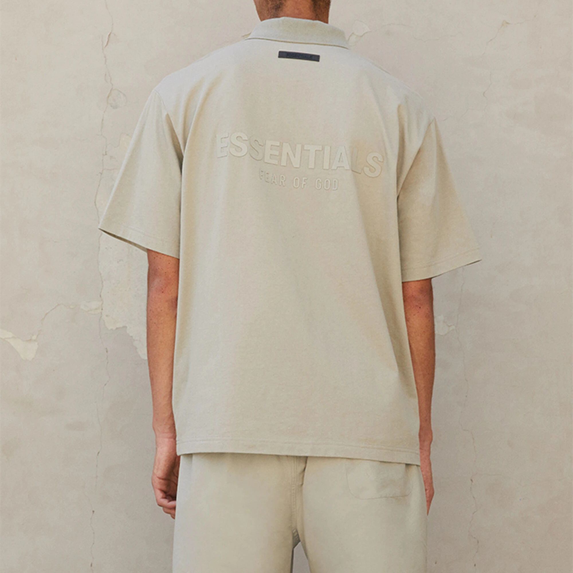 Fear of God Essentials FW21 Ss Polo Pistachio LogoPolo