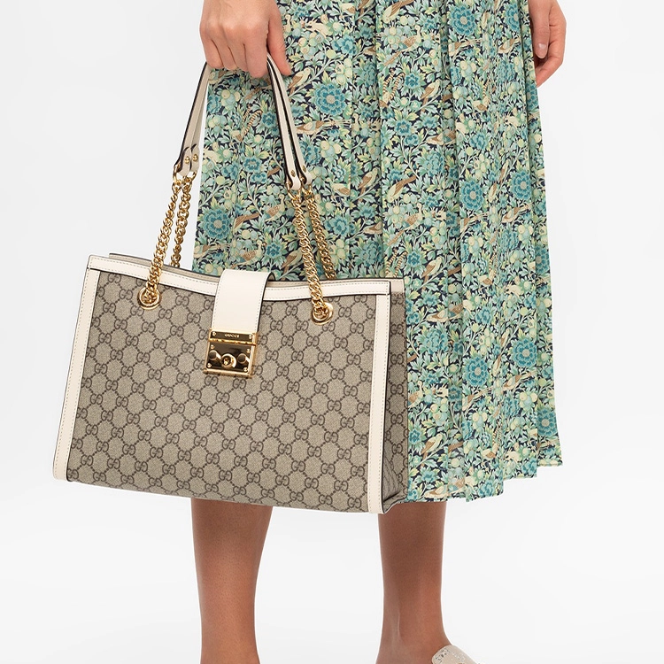 GUCCI Padlock Logo Tote