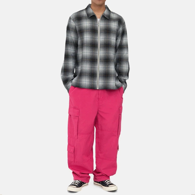 Stussy Paul Shadow Plaid Zip Shirt