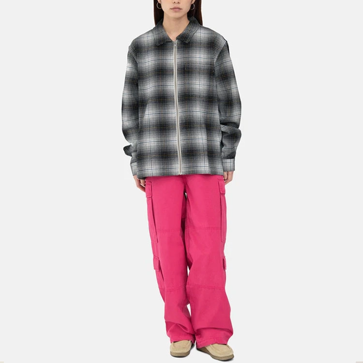 Stussy Paul Shadow Plaid Zip Shirt