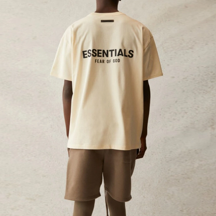 Fear of God Essentials SS21 Short Sleeve Tee ButtercreamCream LogoT