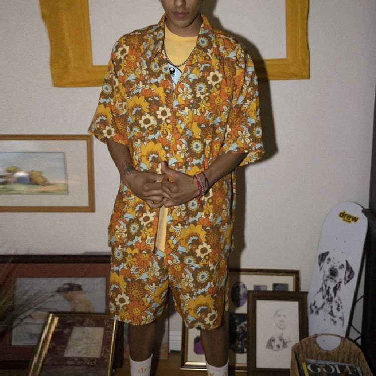 Drew House FW21 Rayon Camp Ss Shirt Vintage Floral