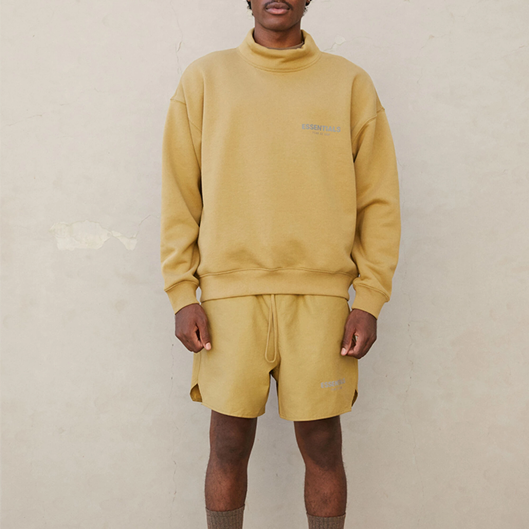 Fear of God Essentials FW21 Pullover Mockneck Amber Logo