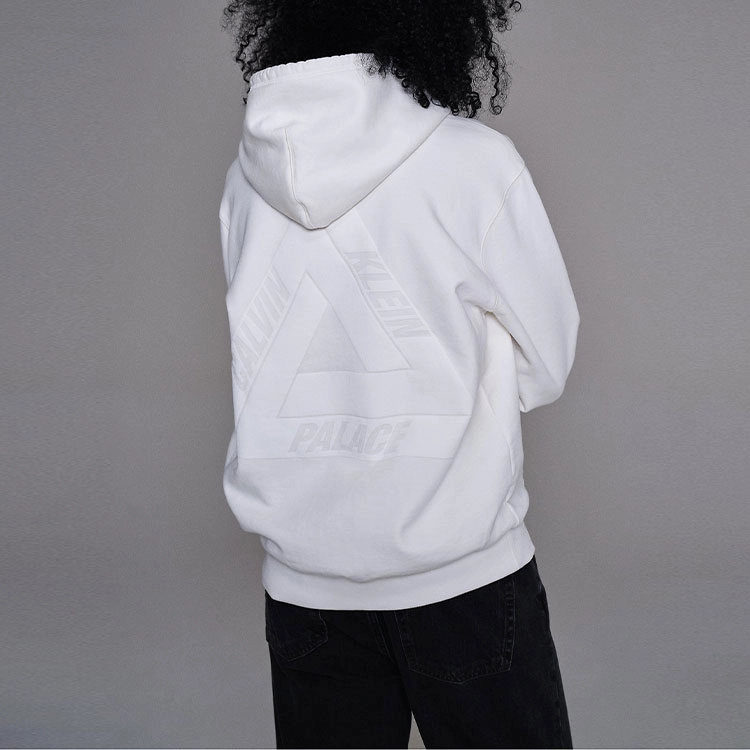 PALACE x Calvin Klein Tri-ferg Hood Light Grey Marl Logo
