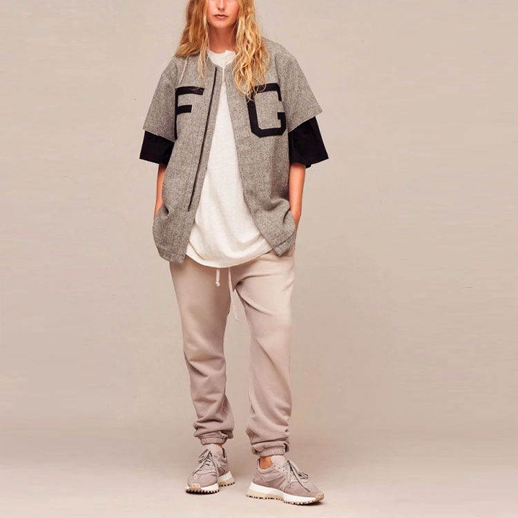 Fear of God Full Zip Baseball Jersey Away Grey Logo