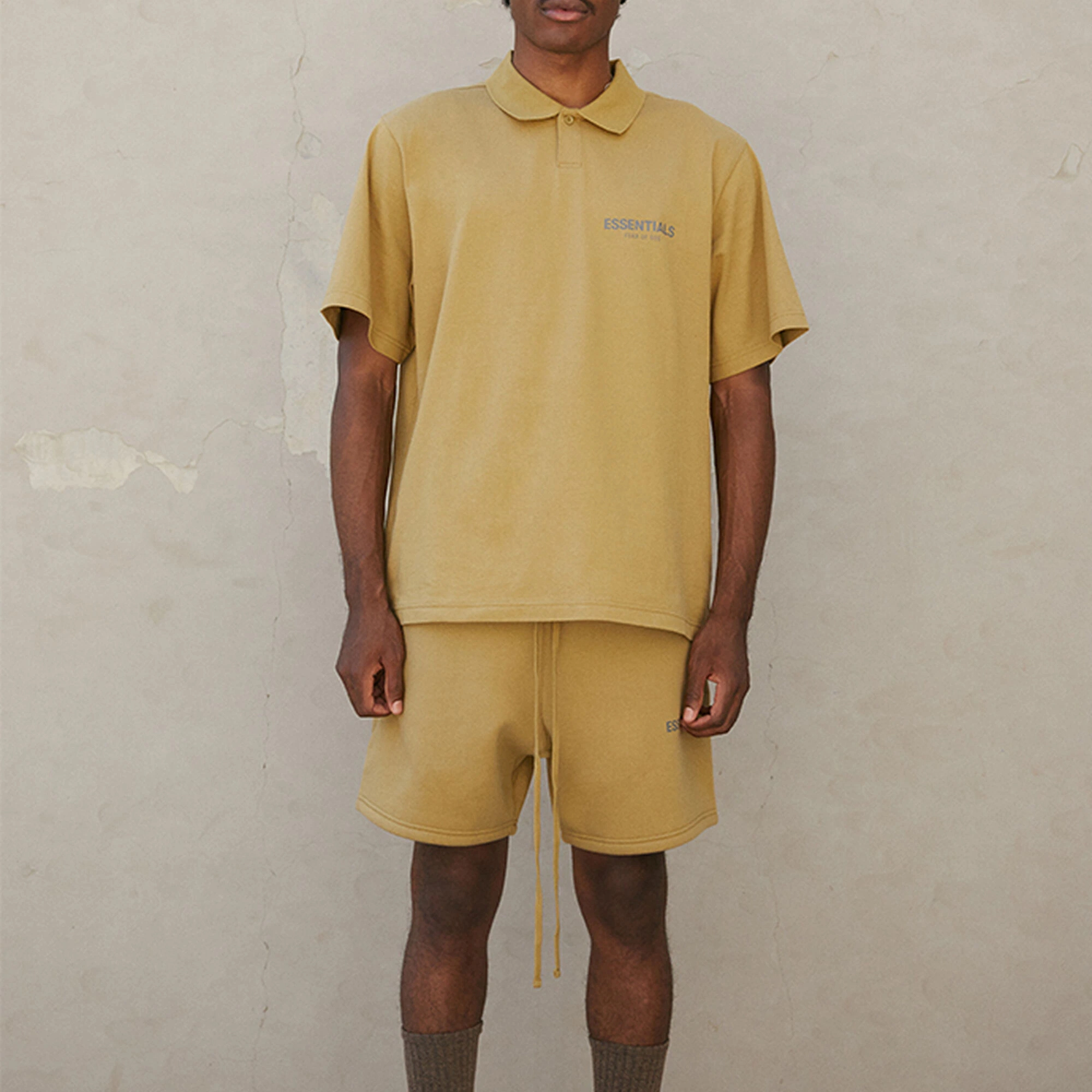 Fear of God Essentials FW21 Ss Polo Amber LogoPolo