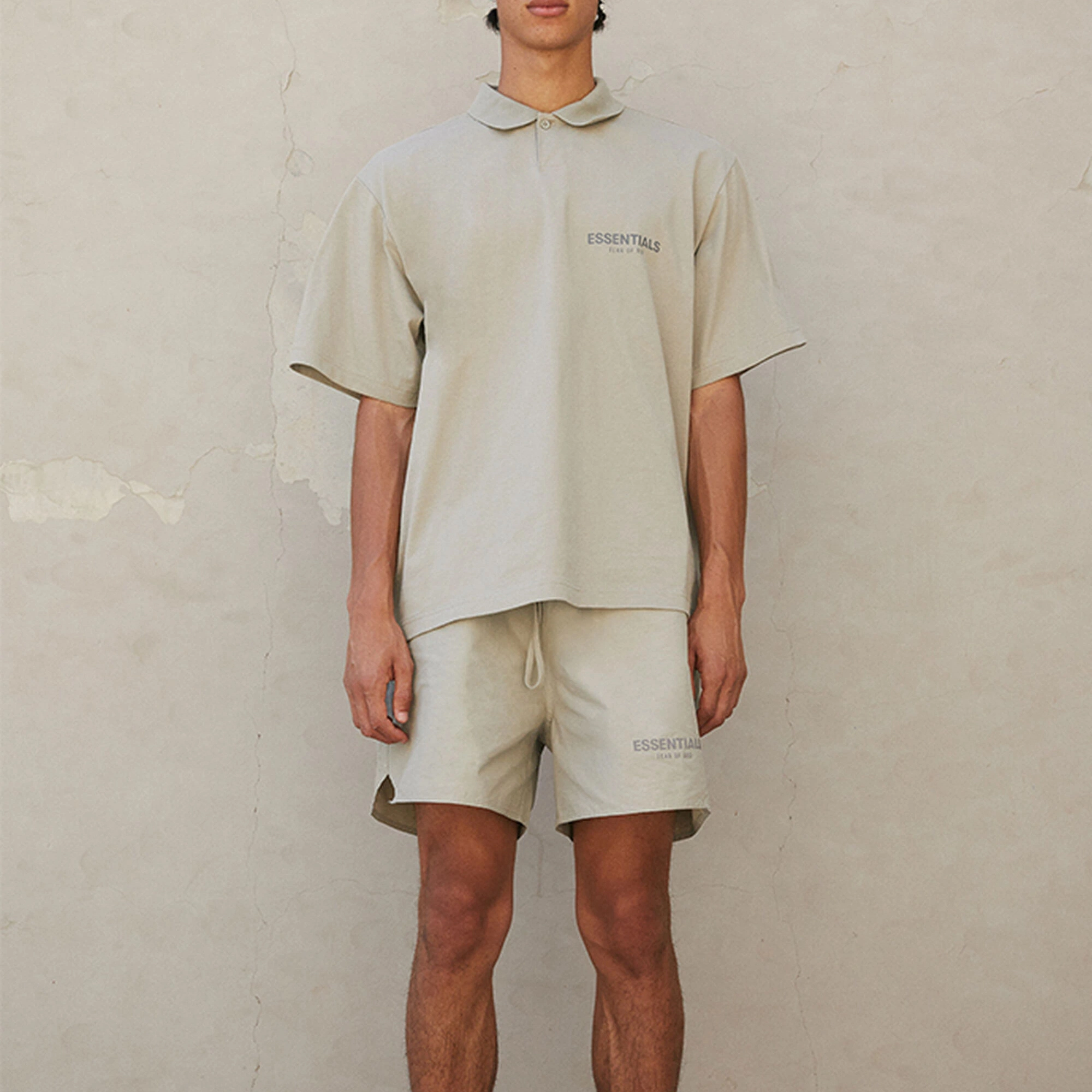 Fear of God Essentials FW21 Ss Polo Pistachio LogoPolo