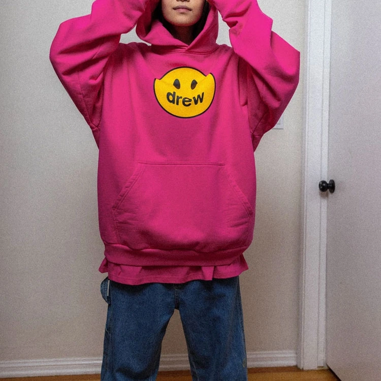 Drew House Mascot Hoodie Magenta Logo