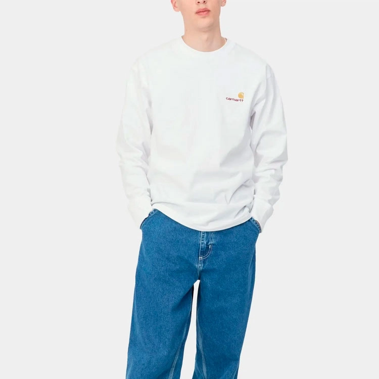 Carhartt WIP FW22 American Script Long Sleeve T-Shirt LogoT