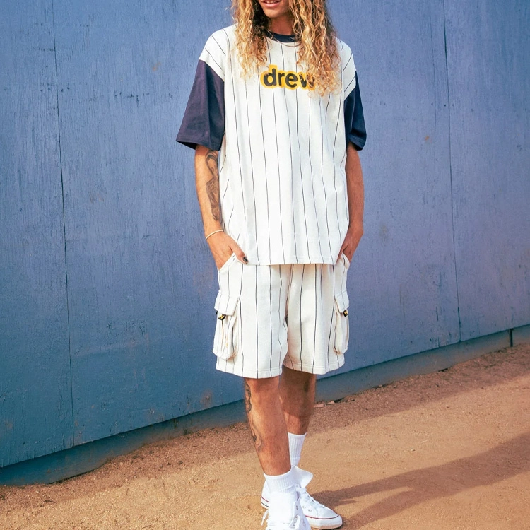 Drew House hummingbirds Cargo Sweatshort Navy Pinstripe