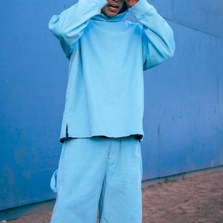 Drew House Corduroy Hoodie Pacific Blue SS22
