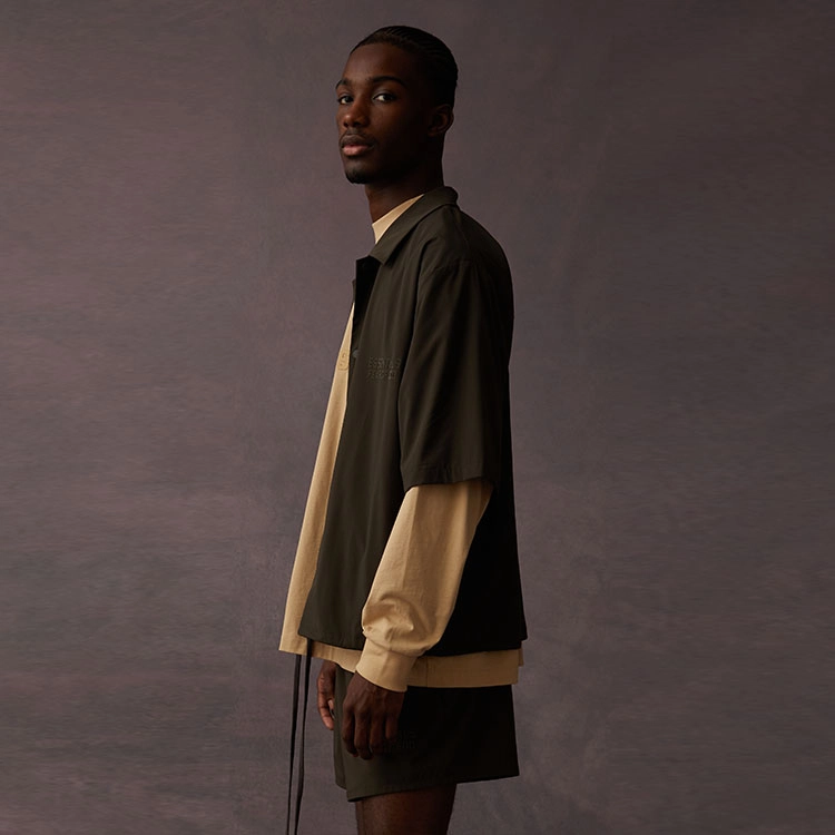 Fear of God Essentials Drop2 SS23 LS SS Nylon Shirt Off-Black