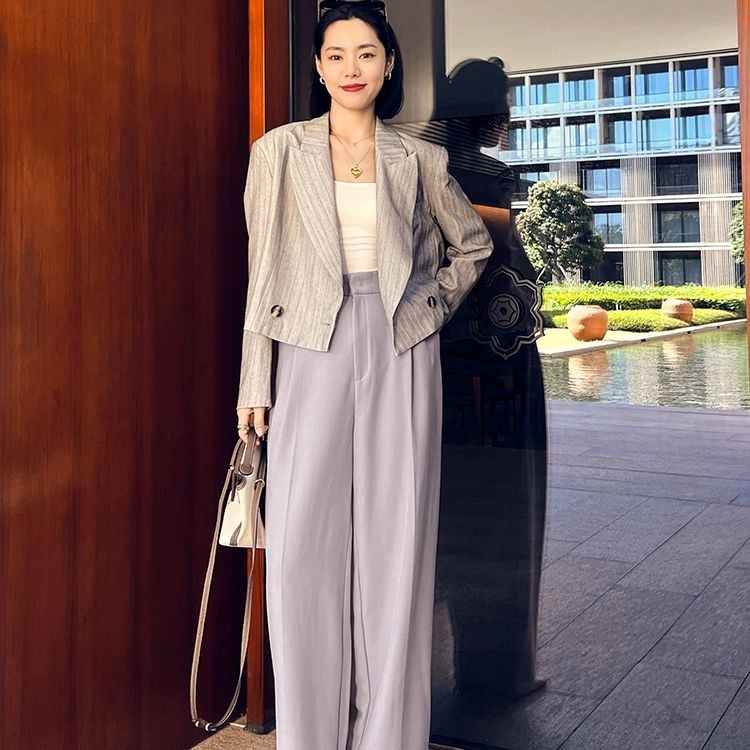 美洋 休闲高腰纯色西装裤 女款