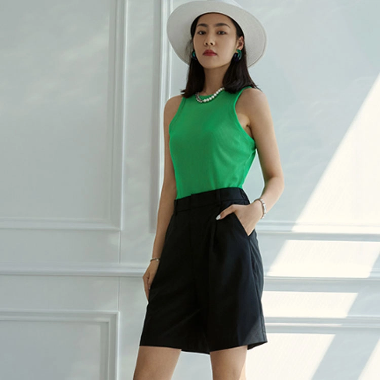 美洋 纯色工字短款修身吊带背心 女款
